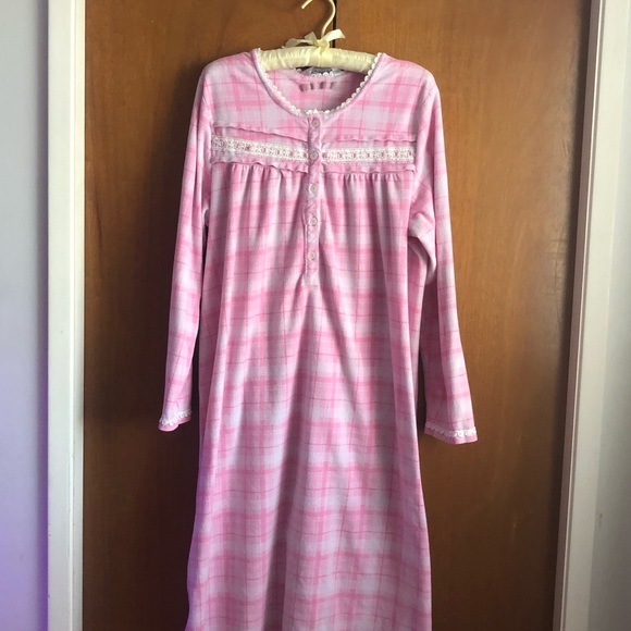 Vintage 80s cottagecore prairie style cotton candy pink nightgown - Picture 1 of 2